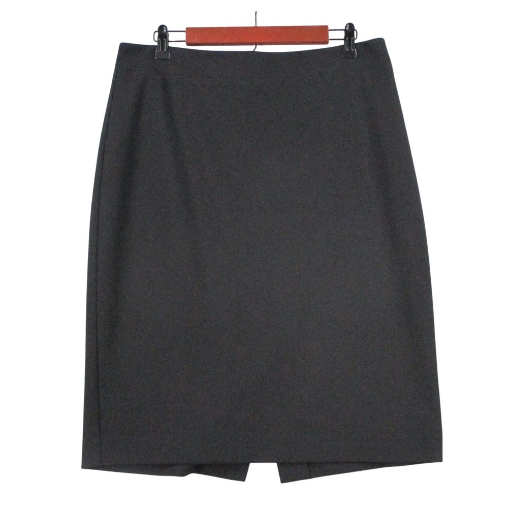 DKNY Womens Black Pencil Skirt Size 10 Professional Knee Length Back Vent 6022